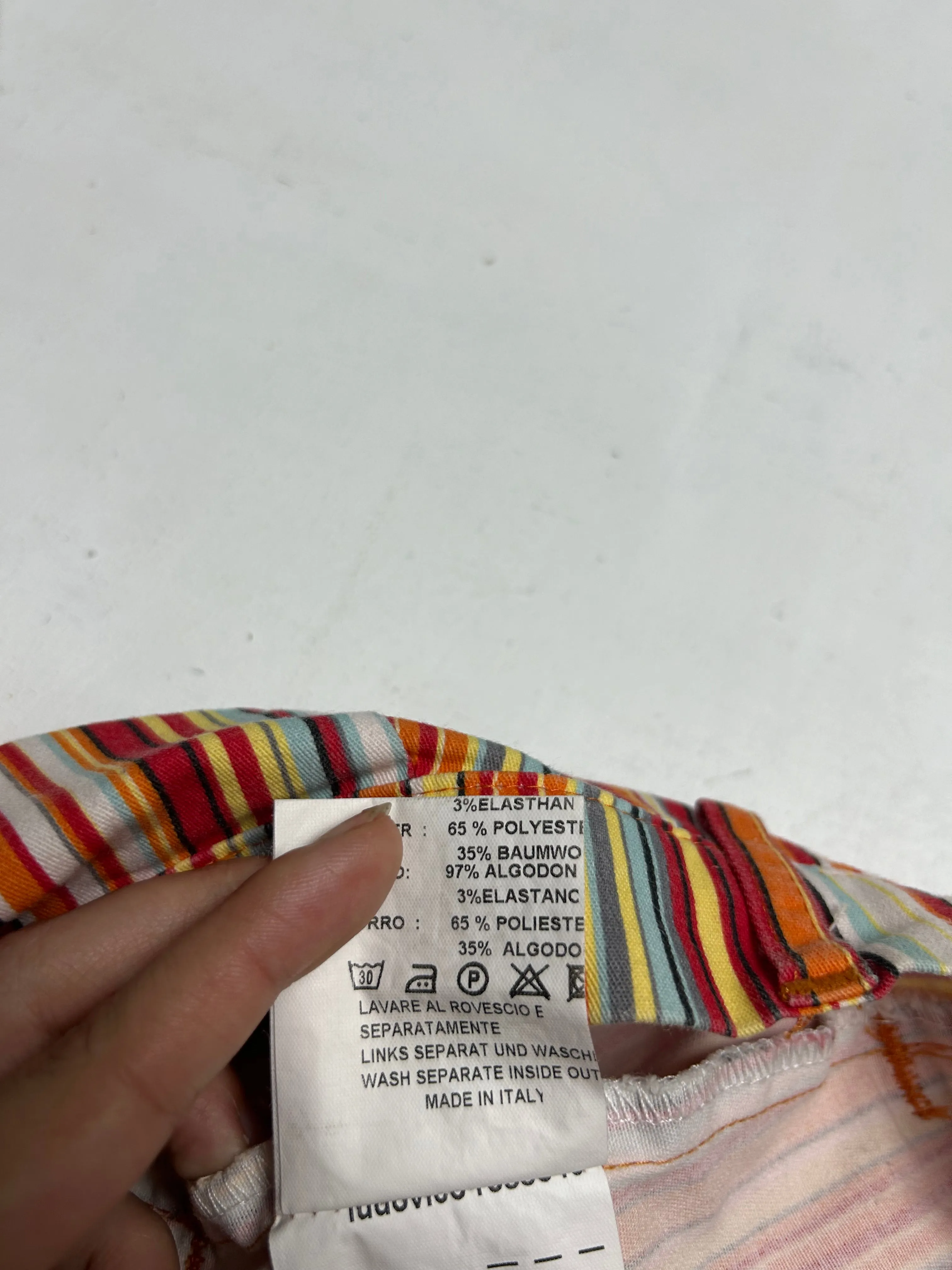Orange striped  low rise mini micro short (S)