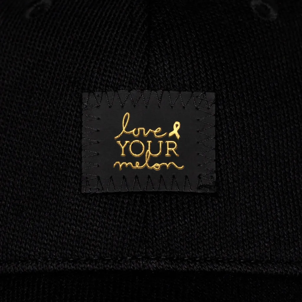 Pediatric Cancer Awareness Black Gold Foil Hero Cap