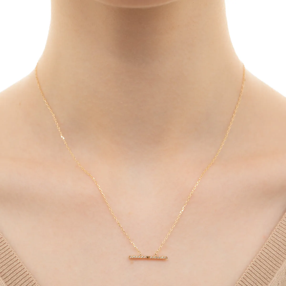 "Trapeze" Diamond Necklace Medium size