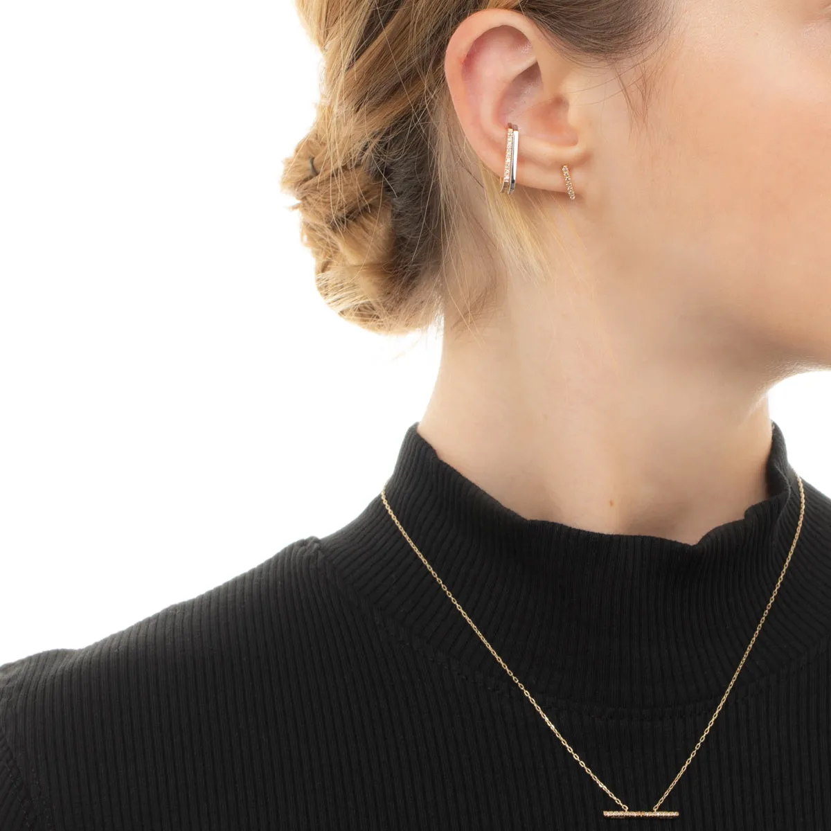"Trapeze" Diamond Necklace Medium size