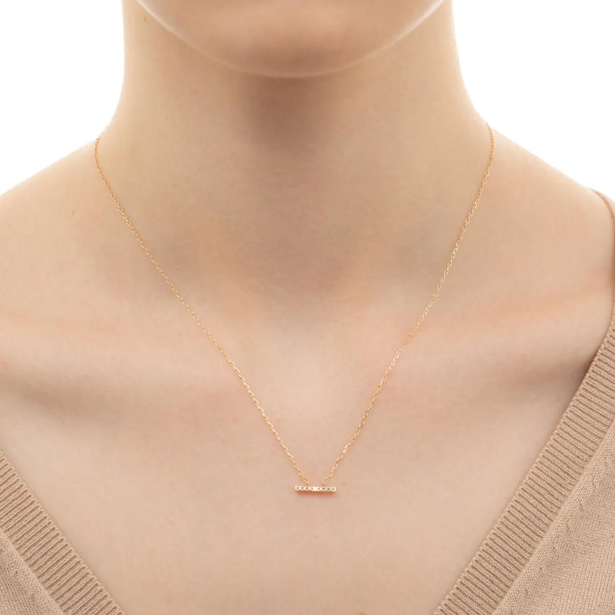 "Trapeze" Diamond Necklace Small size