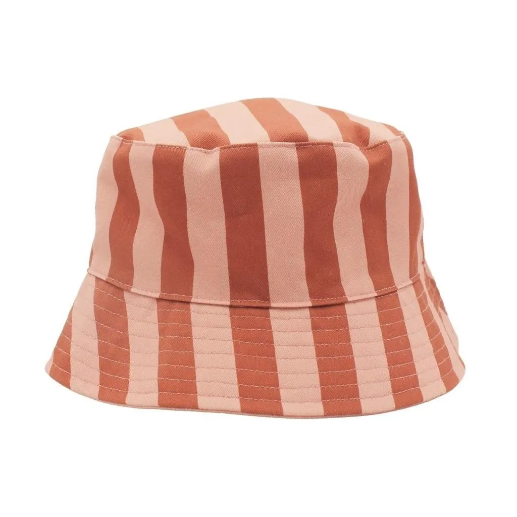 Reversible Bucket Hat - Stripes Sunset   Tierra