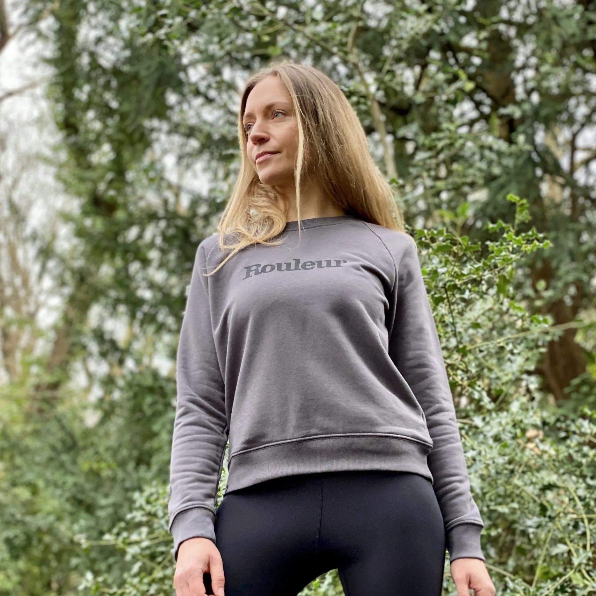 Rouleur Logo Organic Women's Sweatshirt - Charcoal