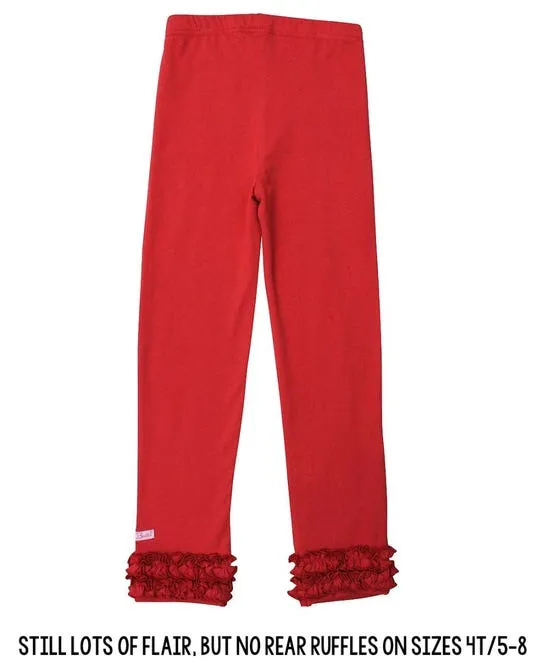 Ruffle Butts- Ruffled Legging- Red