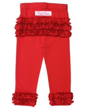 Ruffle Butts- Ruffled Legging- Red