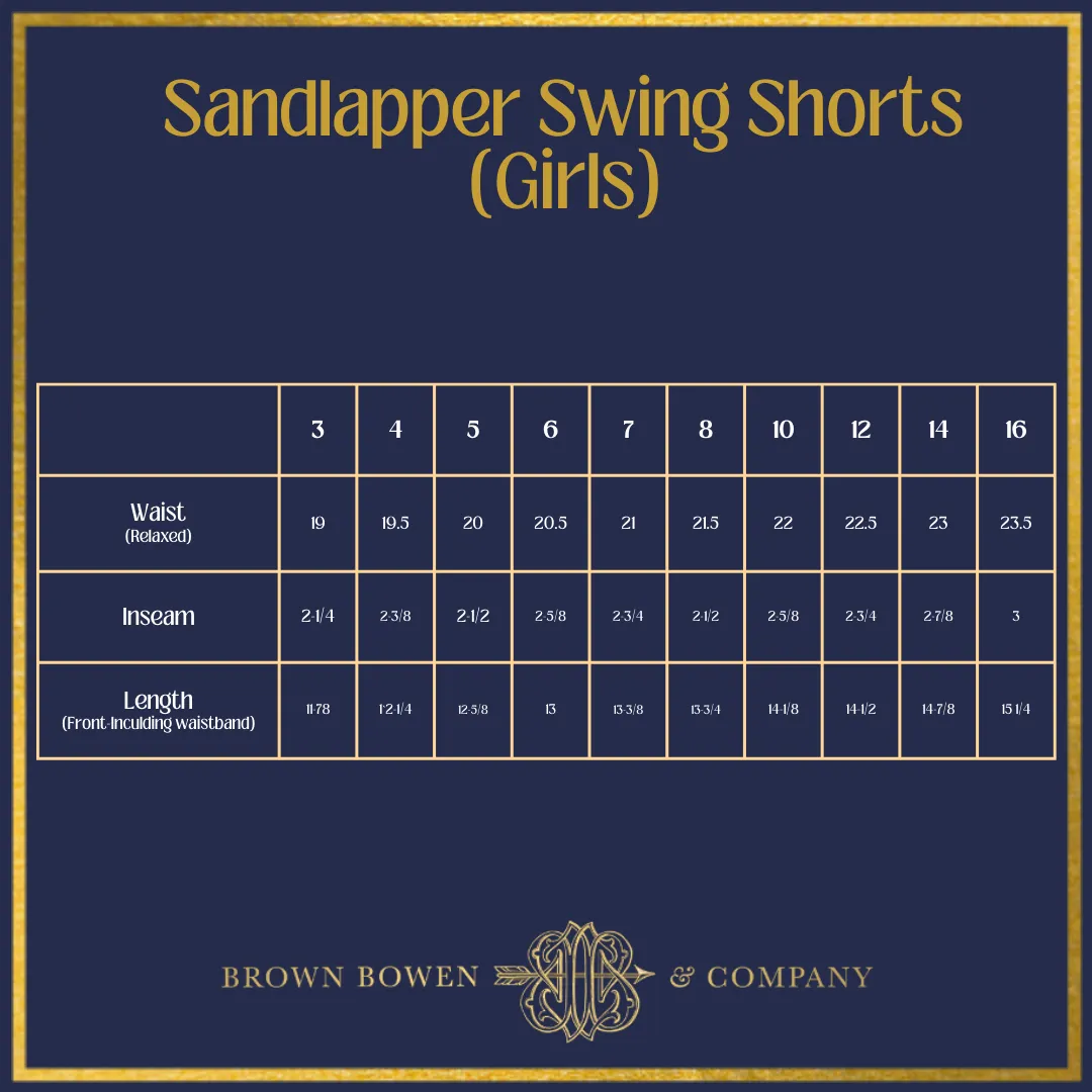 Sandlapper Shorts (Girls)– Bluffton Blue Linen