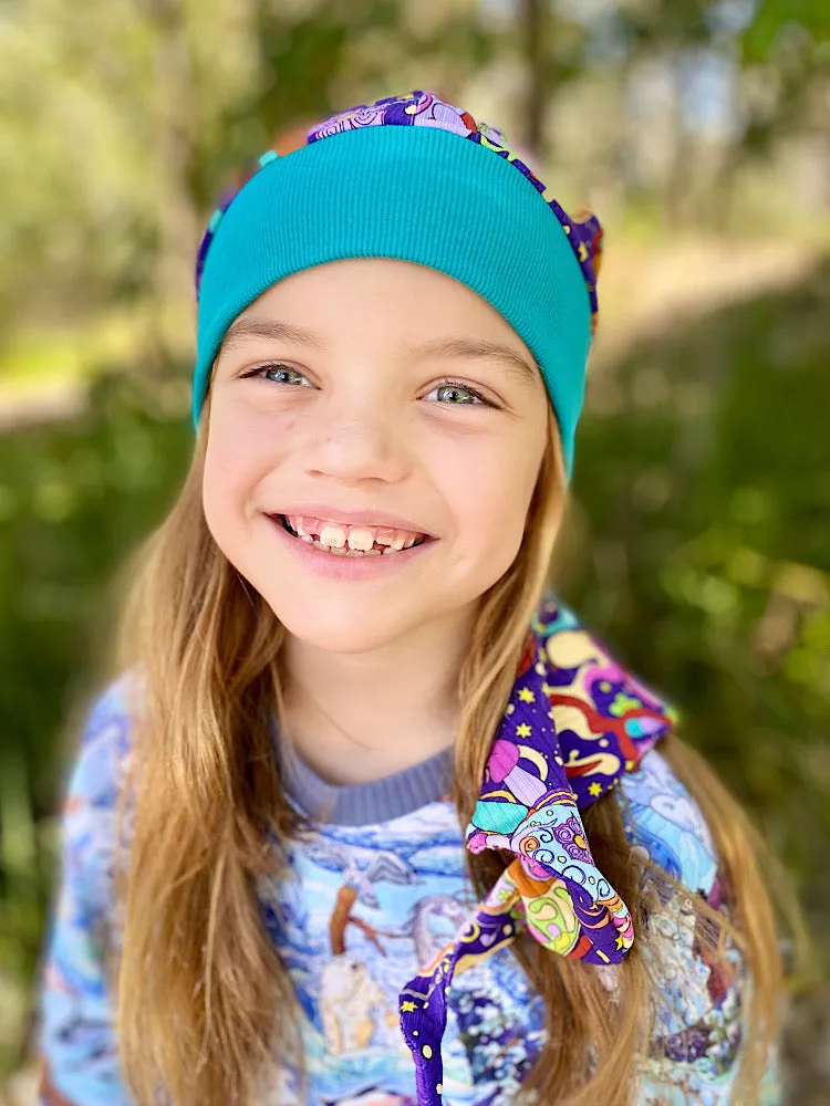 Size Large Crazy Curly Cap - Rainbow