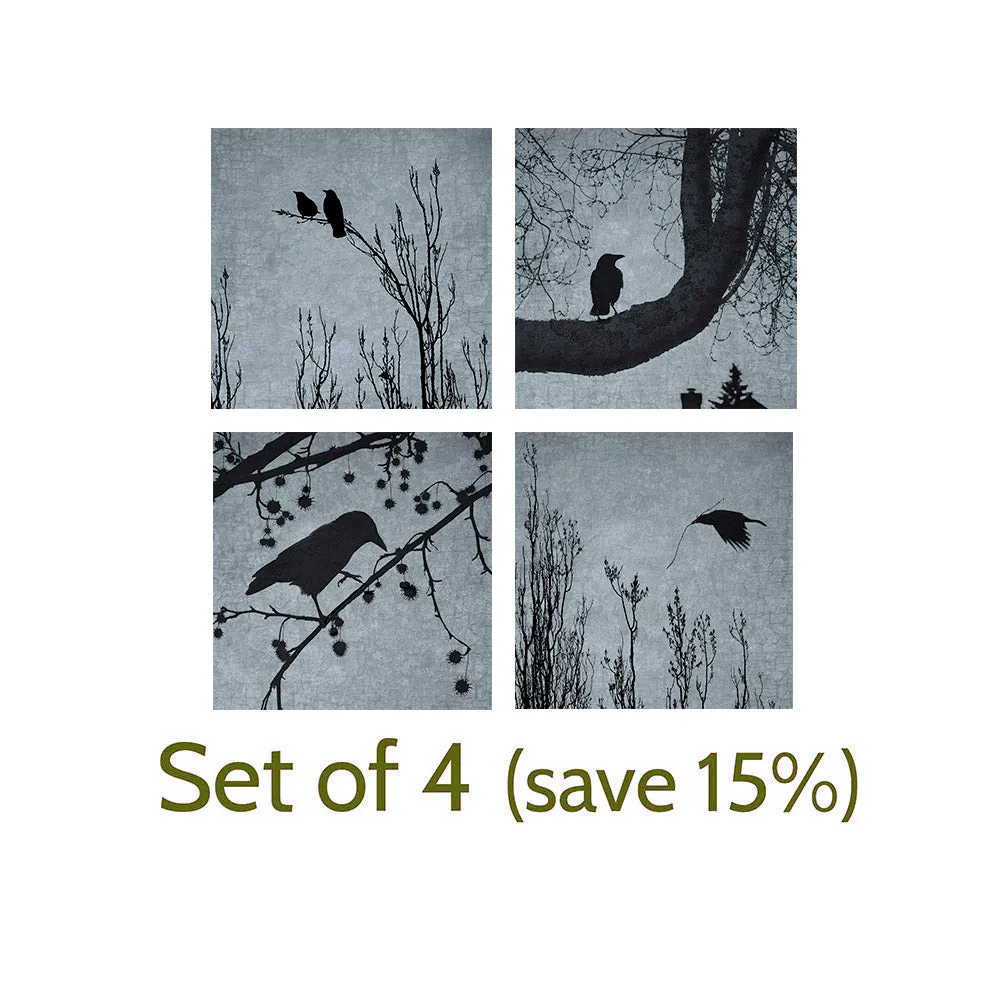 SKY MESSENGER - Fine Art Print, Blue Crow Series