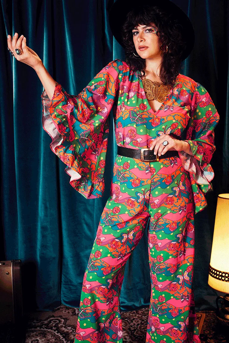 Sweet Angel Psychedelic Butterfly Jumpsuit - SSA548 - UK10