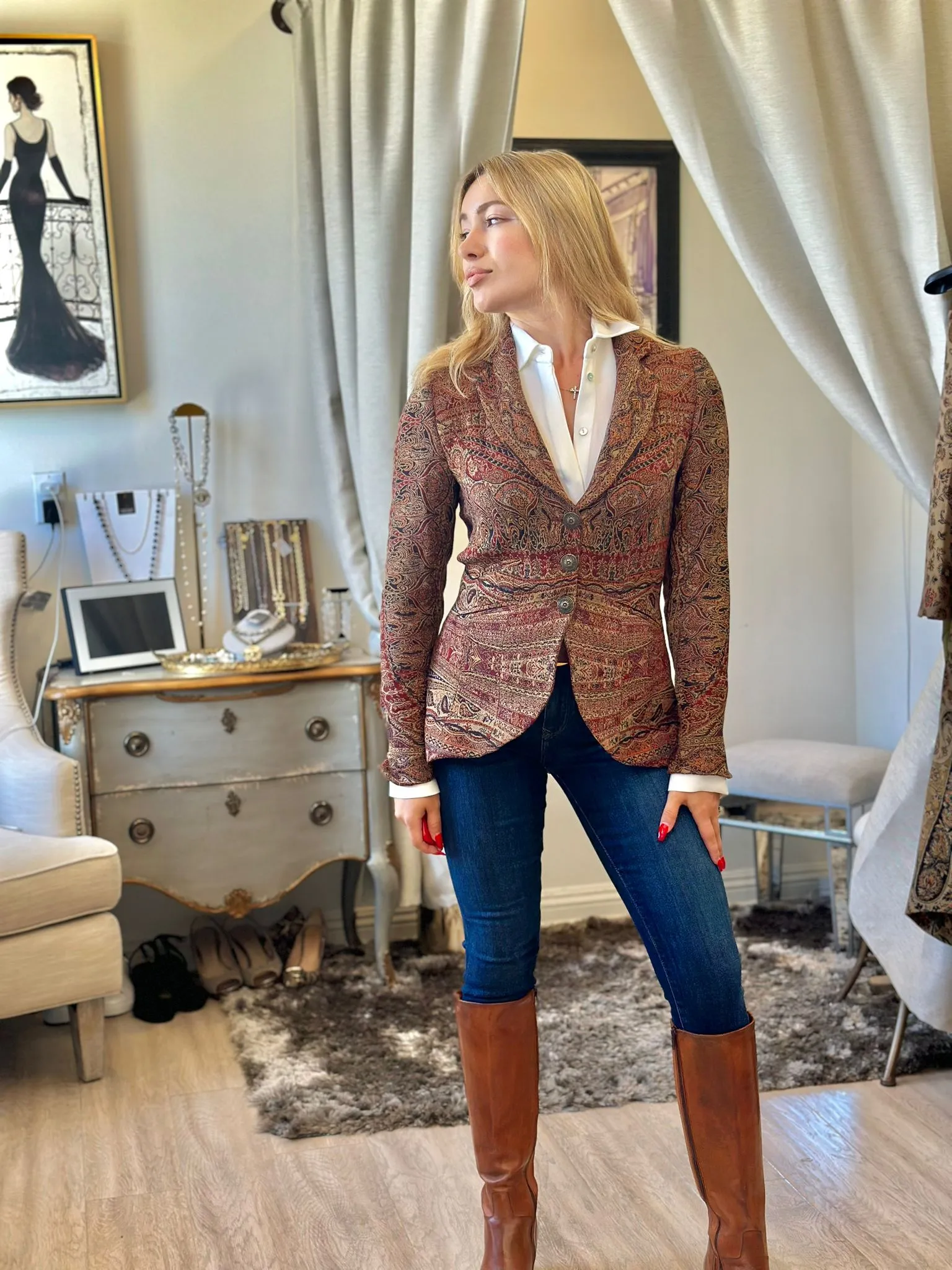 T.ba Sullavan Jacquard Jacket