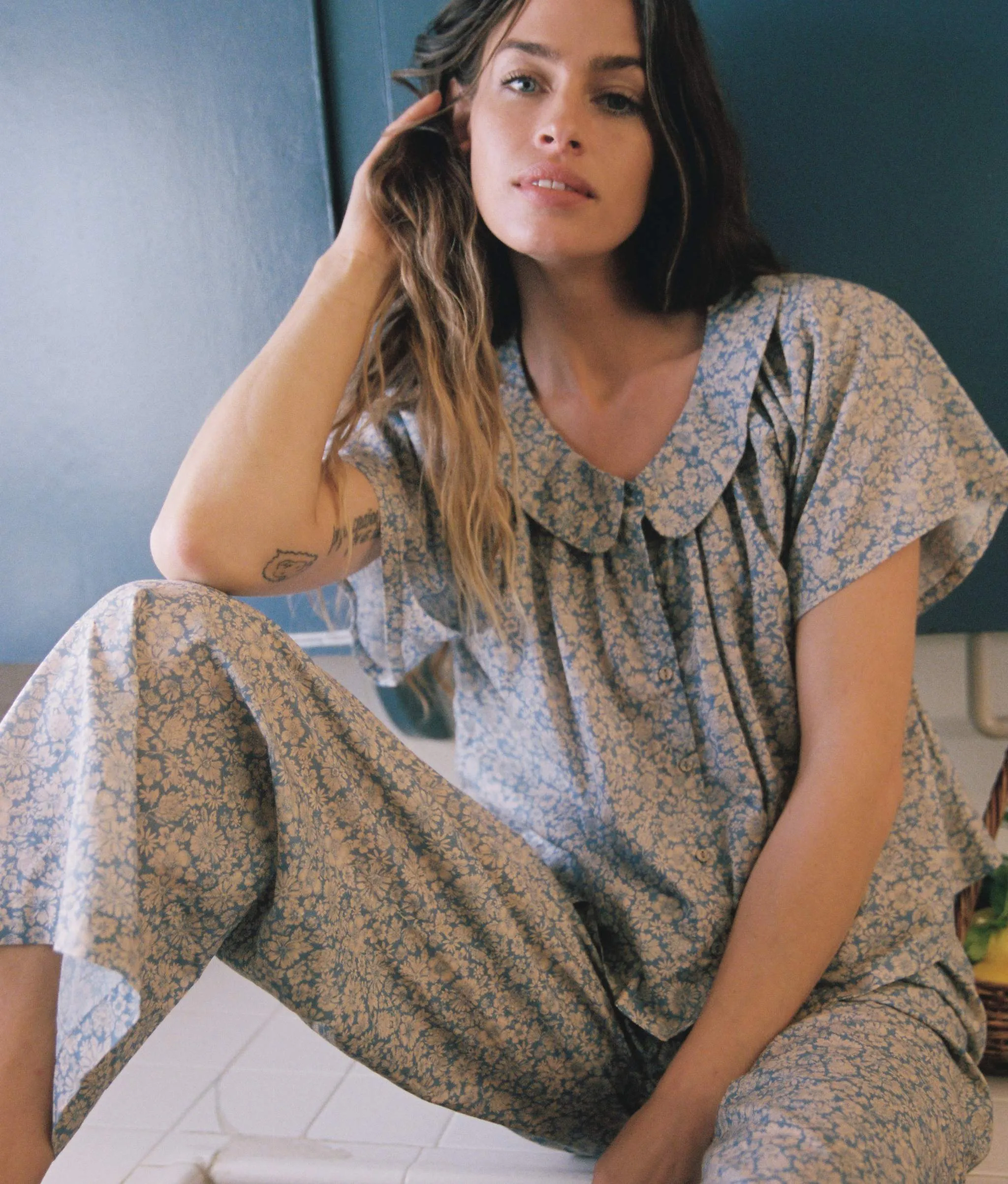 The Ojai PJ Set | Daisy Blue