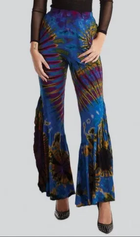 Tie-dye Pants - Slit Wide Leg with Pockets!