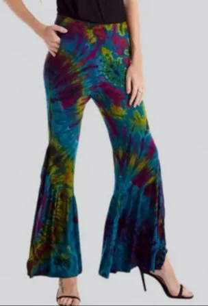 Tie-dye Pants - Slit Wide Leg with Pockets!