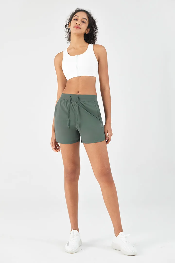 Women's Running Short with Zipper Pockets